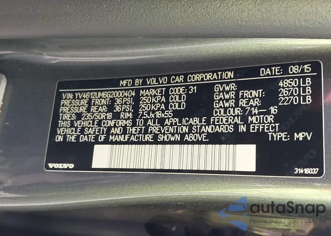 YV4612UM6G2000404: 42741230