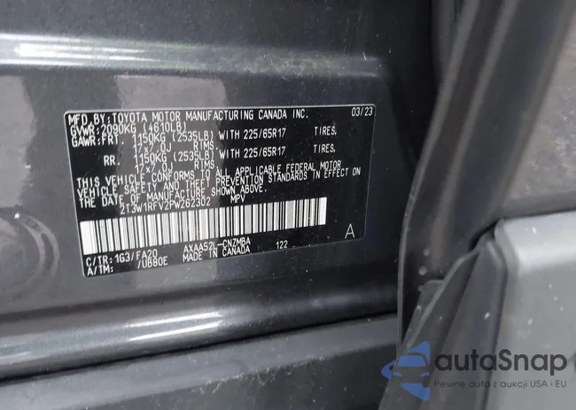 2T3W1RFV2PW262302: 42741266