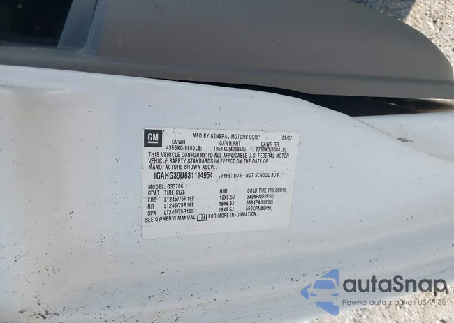 1GAHG39U631114954: 42741277