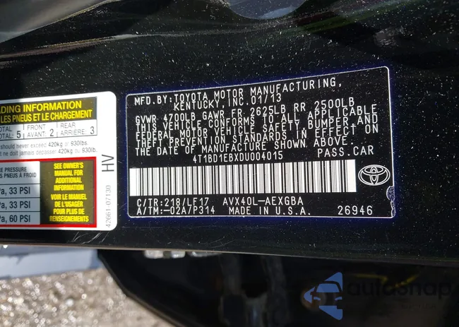 4T1BD1EBXDU004015: 42741326