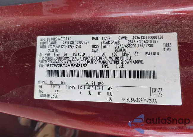 1FT7W2BT4HEF42152: 42741453