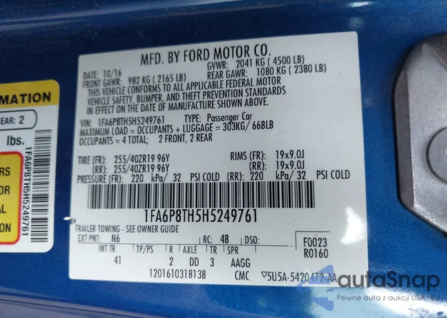 1FA6P8TH5H5249761: 42741531