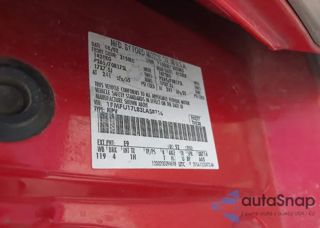 1FMFU17L83LA58716: 42741616