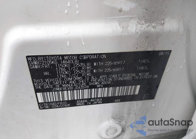 JTMBFREV8FJ043598: 42741674