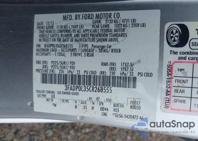 3FADP0L35CR268555: 42740854