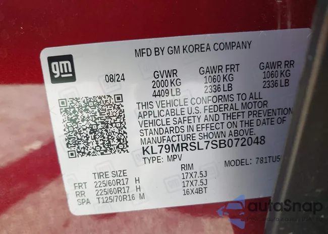 KL79MRSL7SB072048: 42740971