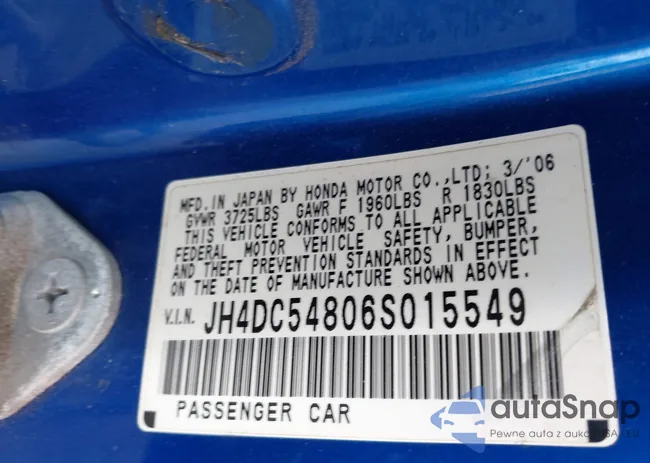 JH4DC54806S015549: 42742417