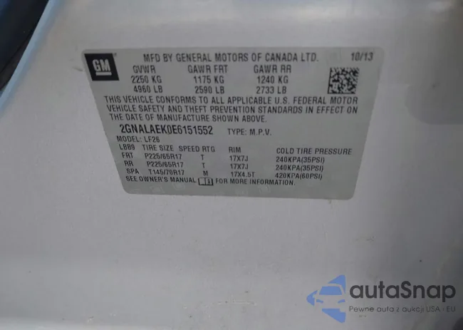 2GNALAEK0E6151552: 42742455