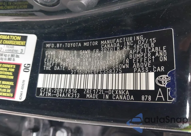 2T1BURHE0FC358375: 42742632