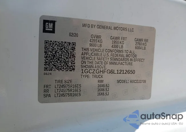 1GCZGHFG6L1212650: 42741737