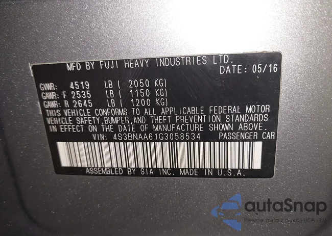 4S3BNAA61G3058534: 42742104