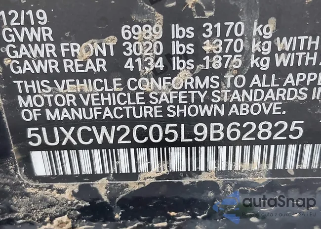 5UXCW2C05L9B62825: 42743127
