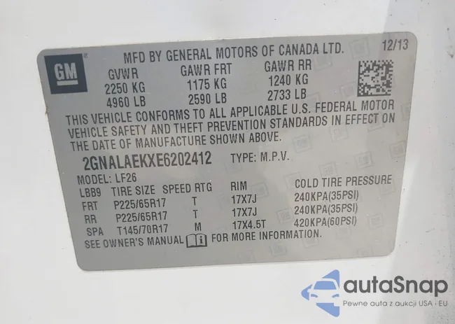 2GNALAEKXE6202412: 42743420