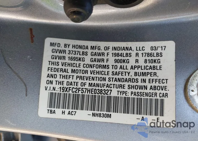 19XFC2F57HE038327: 42743524