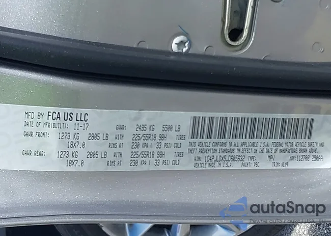 1C4PJLDX5JD605632: 42743575