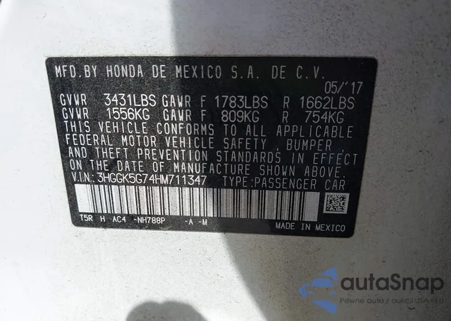 3HGGK5G74HM711347: 42743710