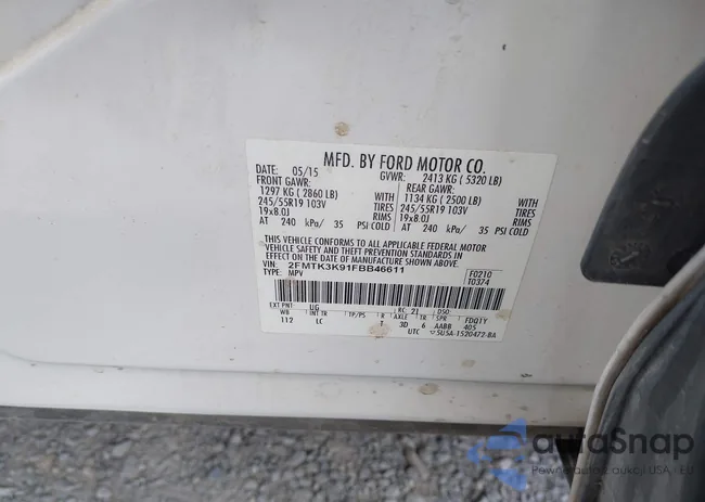 2FMTK3K91FBB46611: 42742826