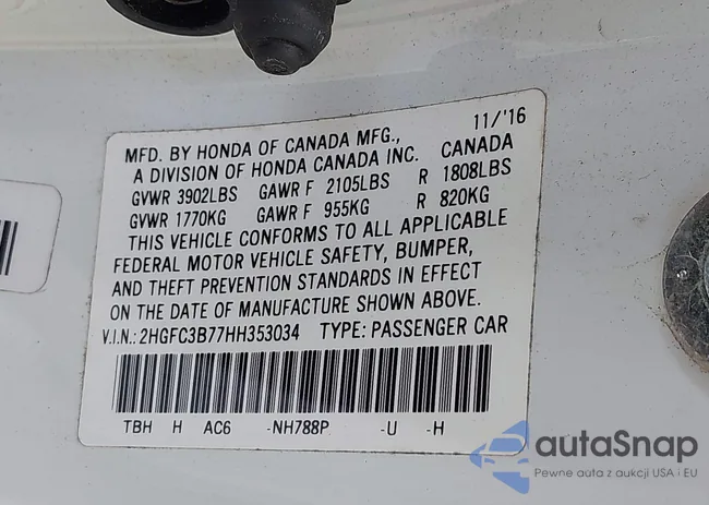 2HGFC3B77HH353034: 42742840