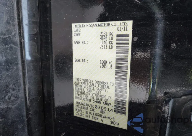 1N4AA5AP2BC830514: 42744247