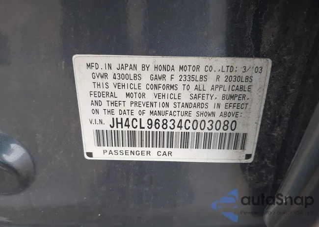 JH4CL96834C003080: 42744513