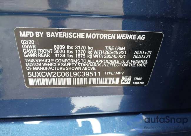 5UXCW2C06L9C39511: 42744540