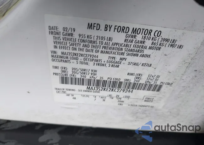 MAJ3S2KE2KC279244: 42744008