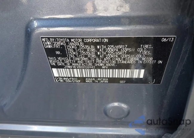 JTMBFREV8DD026943: 42744019