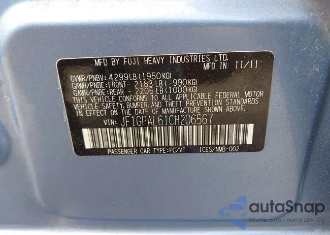 JF1GPAL61CH206567: 42744064