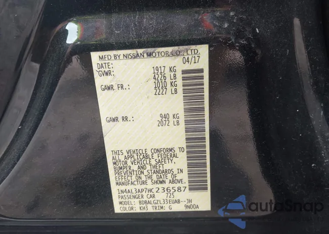 1N4AL3AP7HC236587: 42744070