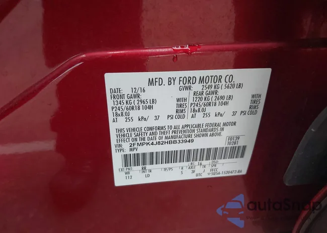 2FMPK4J82HBB33949: 42745210