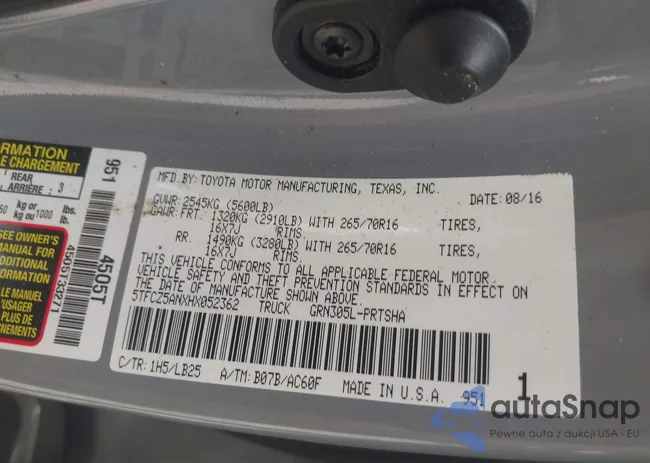 5TFCZ5ANXHX052362: 42745312