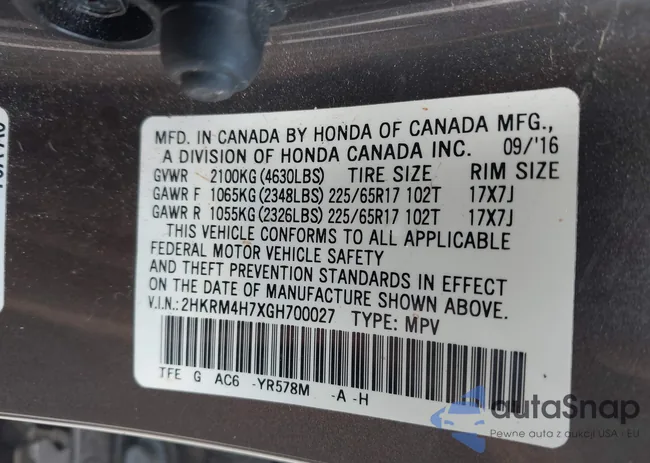 2HKRM4H7XGH700027: 42745497