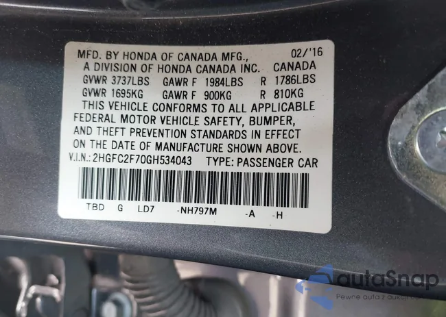 2HGFC2F70GH534043: 42745586