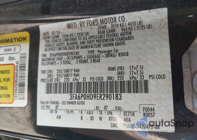 3FA6P0HD9ER290183: 42745676