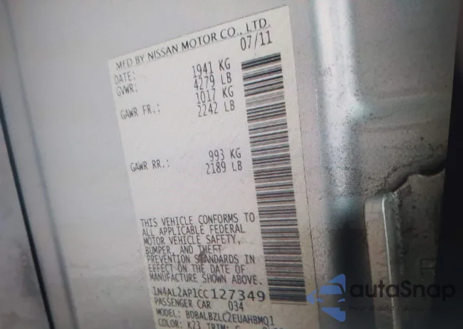 1N4AL2AP1CC127349: 42745704