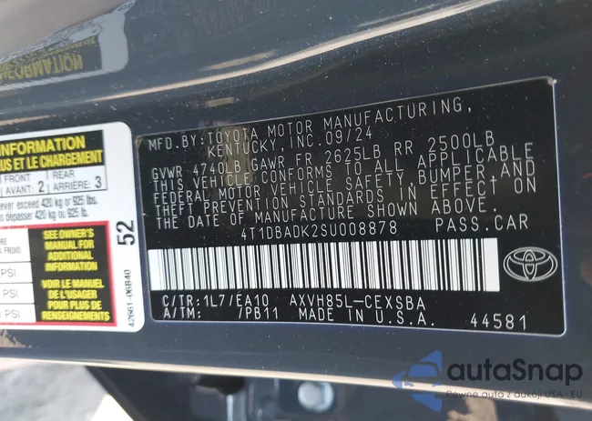 4T1DBADK2SU008878: 42744756