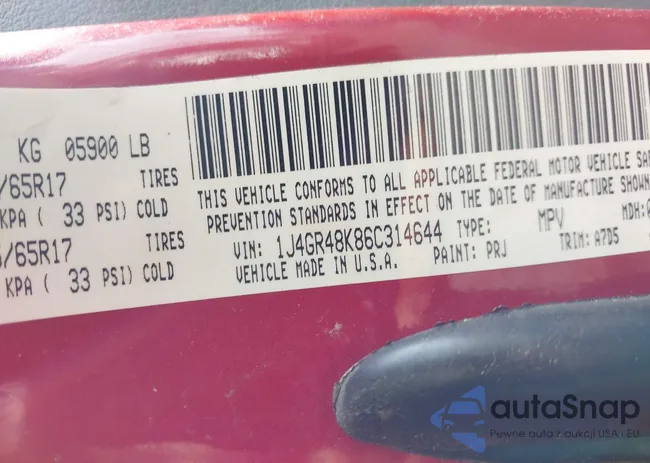 1J4GR48K86C314644: 42744838