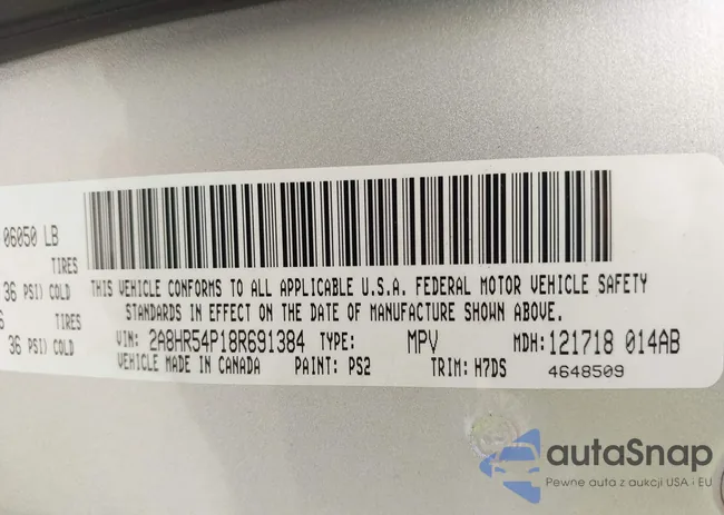 2A8HR54P18R691384: 42745020