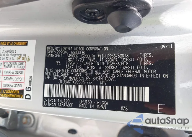 JTJBM7FX2C5038778: 42746203