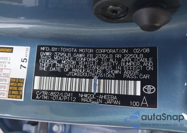 JTDKB20U787761063: 42746325