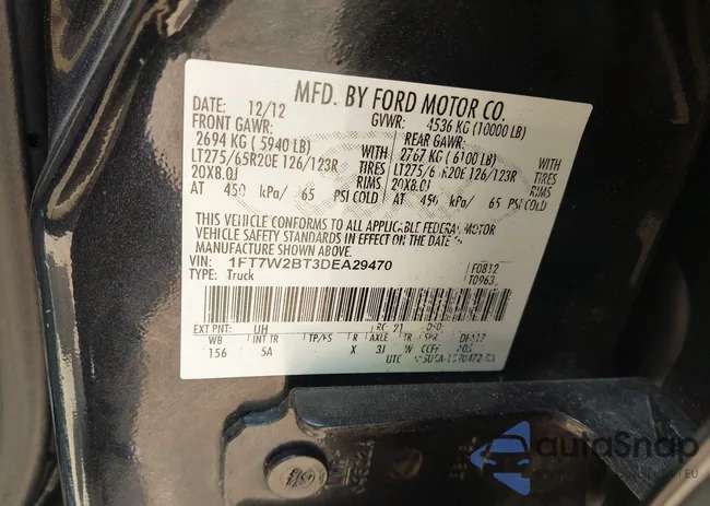 1FT7W2BT3DEA29470: 42746407