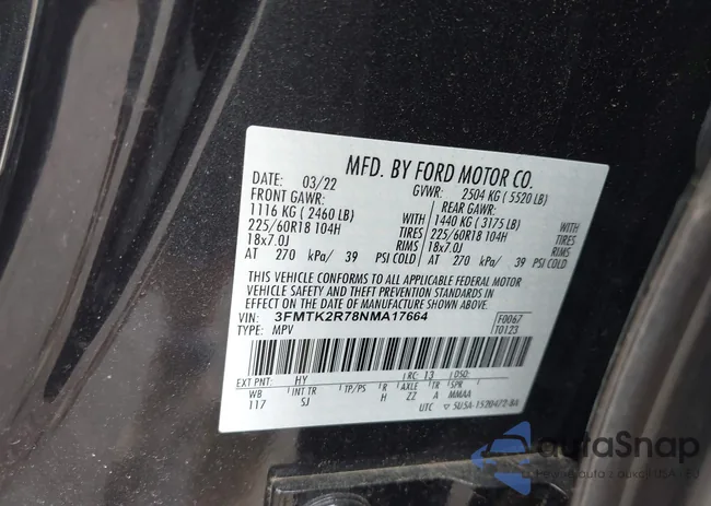 3FMTK2R78NMA17664: 42746414