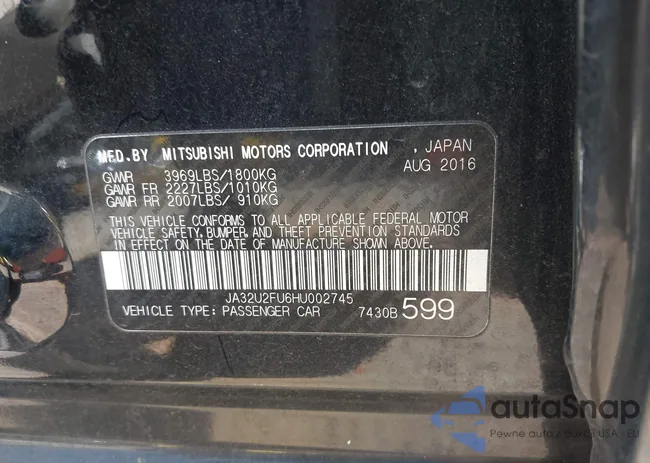 JA32U2FU6HU002745: 42746722