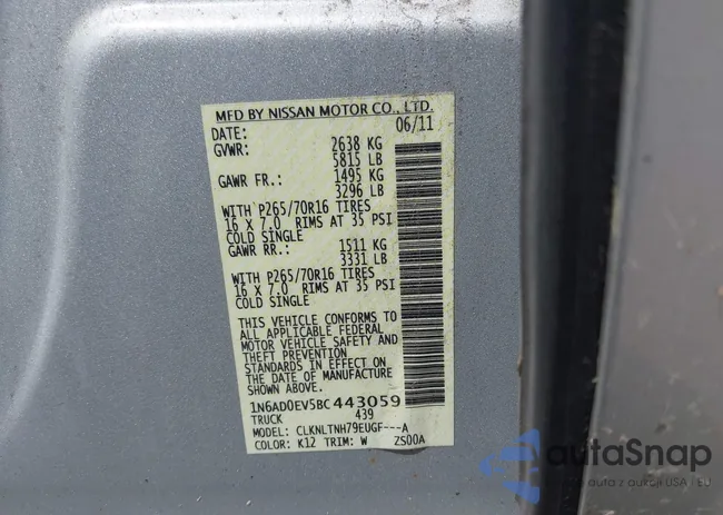 1N6AD0EV5BC443059: 42745772