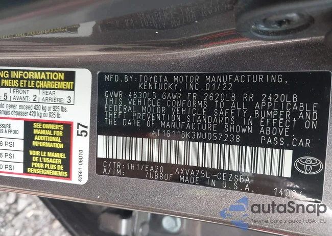 4T1G11BK3NU057238: 42745773