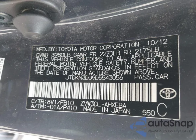 JTDKN3DU9D5543056: 42747216