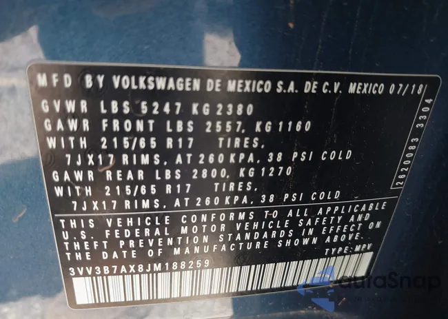 3VV3B7AX8JM188259: 42747221