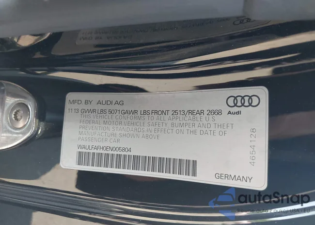 WAULFAFH0EN005804: 42747304