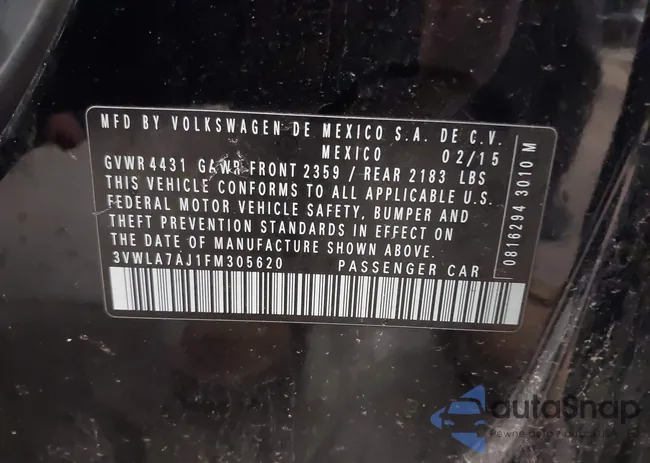 3VWLA7AJ1FM305620: 42747332