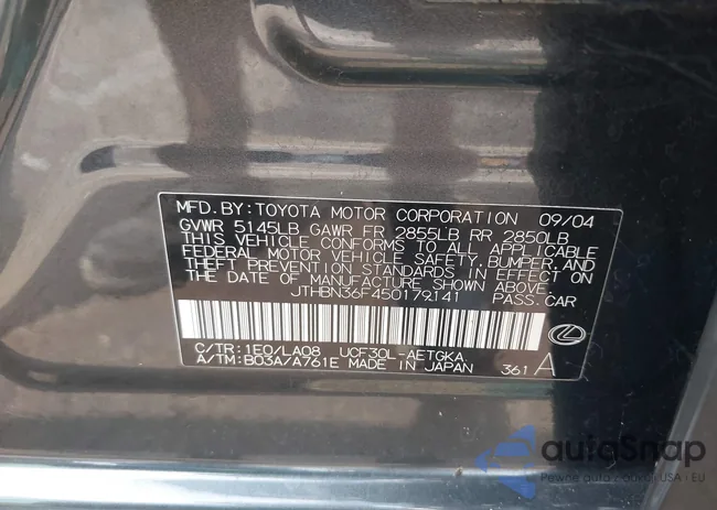 JTHBN36F450179141: 42747372